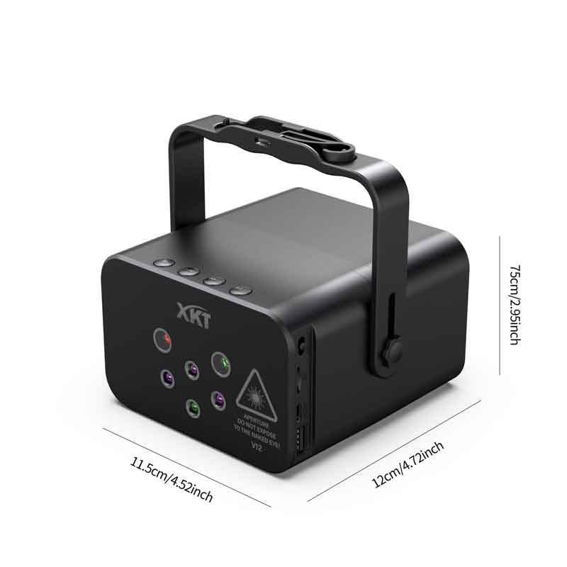 Φορητό Ηχείο με Φώτα Πάρτι & Bluetooth + 2 Ασύρματα Μικρόφωνα – Mini Party Light BT Speaker V12 OEM