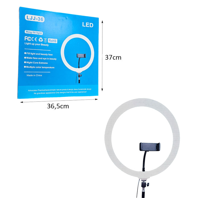 Φωτιστικό Δαχτυλίδι με Βάση Κινητού LJJ-36 - LED Ring Light with Phone Holder OEM