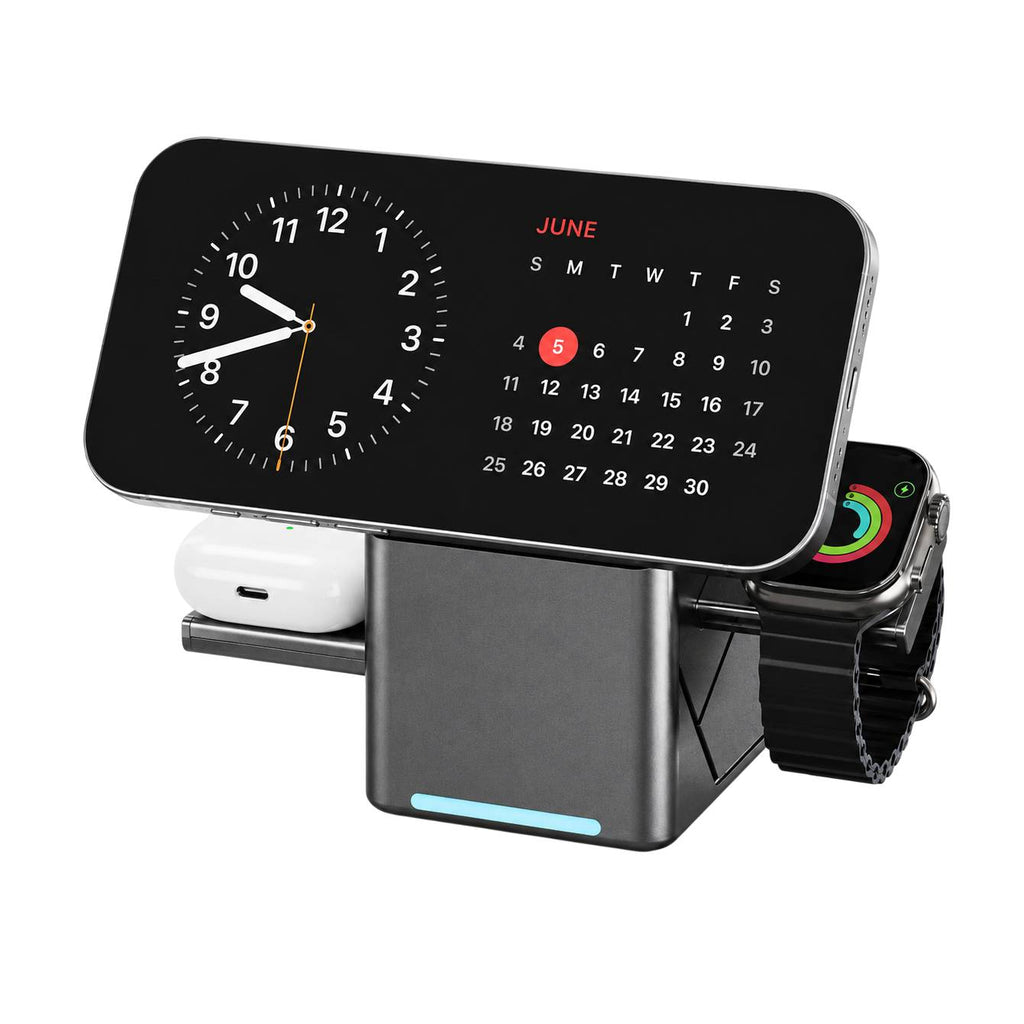 Ασύρματος Φορτιστής 3 σε 1 για Smartphone, Smartwatch και Ακουστικά 15W XW-10 - Magnetic Wireless Charger for Smartphone, Smartwatch & Earbuds OEM
