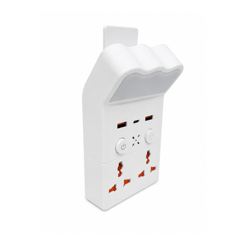 Πολυλειτουργική Γωνιακή Πρίζα με Φωτισμό LED, USB & Type-C - Multifunction Corner Socket with LED Light, USB & Type-C OEM