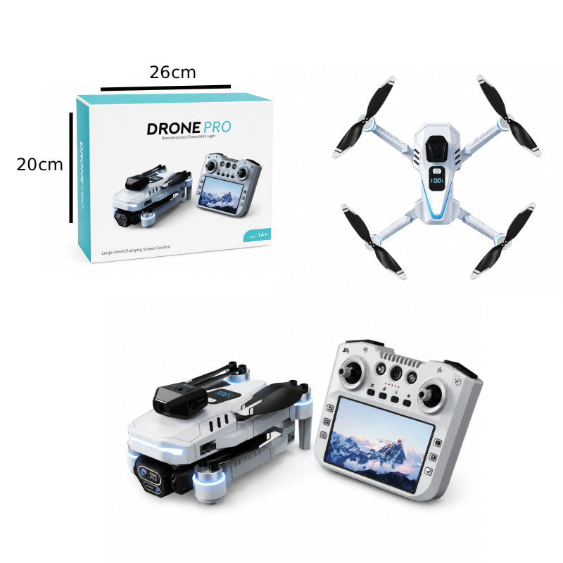 Πτυσσόμενο Drone Pro με Διπλή Κάμερα HD & Τηλεχειριστήριο με Οθόνη - Drone Pro Foldable HD Dual Camera with Screen Remote Controller OEM