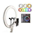 RGB LED Ring Light 45cm (18") με Βάσεις Κινητού & Ρυθμιζόμενο Φωτισμό 3D-45 - RGB LED 18" Ring Light with Phone Holders & Adjustable Lighting OEM