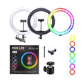 RGB LED Ring Light 36cm (14") με Βάση Κινητού & Ρυθμιζόμενο Φωτισμό 3D-36 - RGB LED 14" Ring Light with Phone Holder & Adjustable Lighting OEM