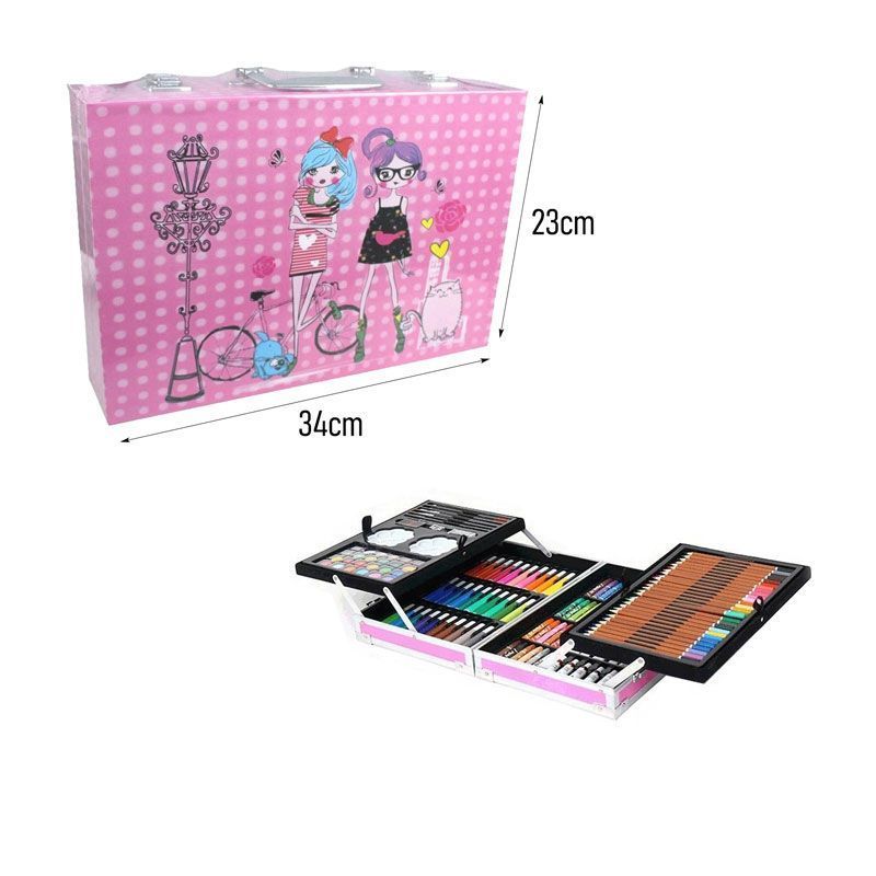 Σετ Ζωγραφικής με Βαλιτσάκι - Painting Art Set with Suitcase - Μπλε OEM