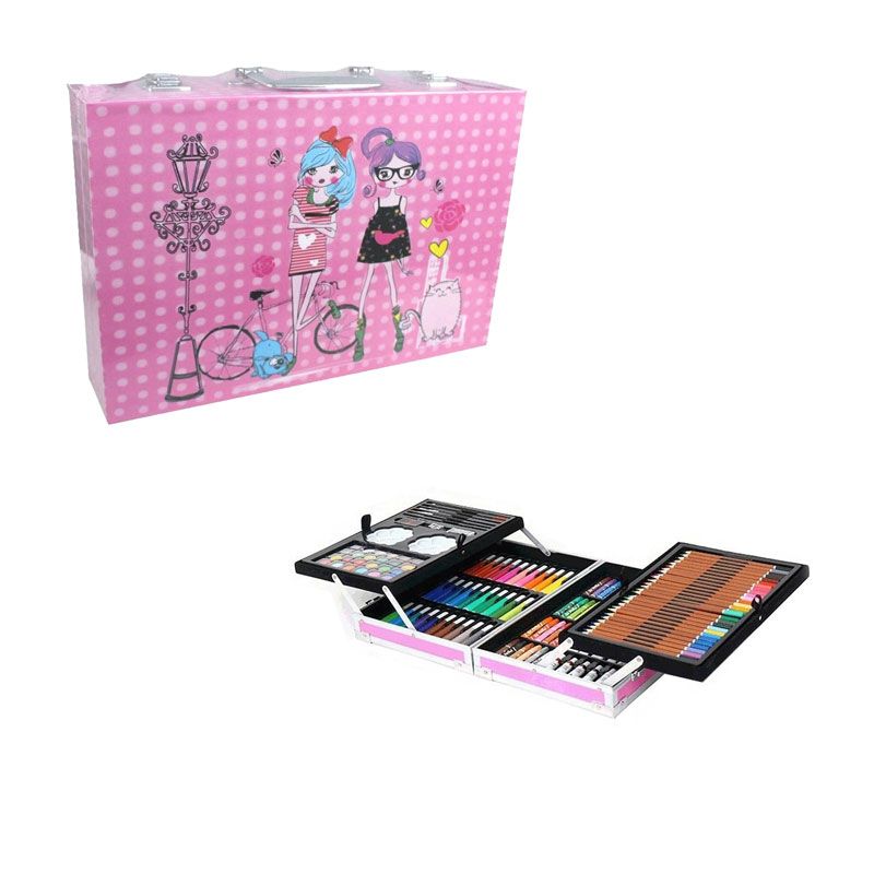 Σετ Ζωγραφικής με Βαλιτσάκι - Painting Art Set with Suitcase - Μπλε OEM