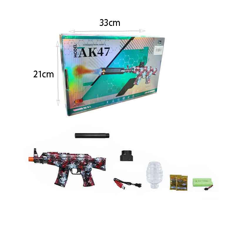 Πιστόλι όπλο νερού με μπαλάκια νερού AK47 218A-14 – Electric Gel Ball Gun - Πετρόλ - Πράσινο OEM