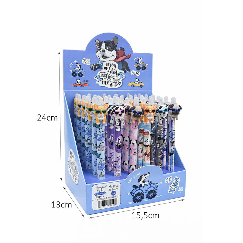 Στυλό με Σκυλάκια Σετ 36 Τεμαχίων – Dog Design Ballpoint Pens Set OEM