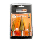 Uruisi Star Σετ κωνικές μύτες τρυπανιού - Step drill bits set 3pcs HSS OEM