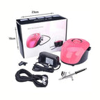 Επαγγελματικός αερογράφος BT-19 - Nail Airbrush Kit - Ροζ OEM