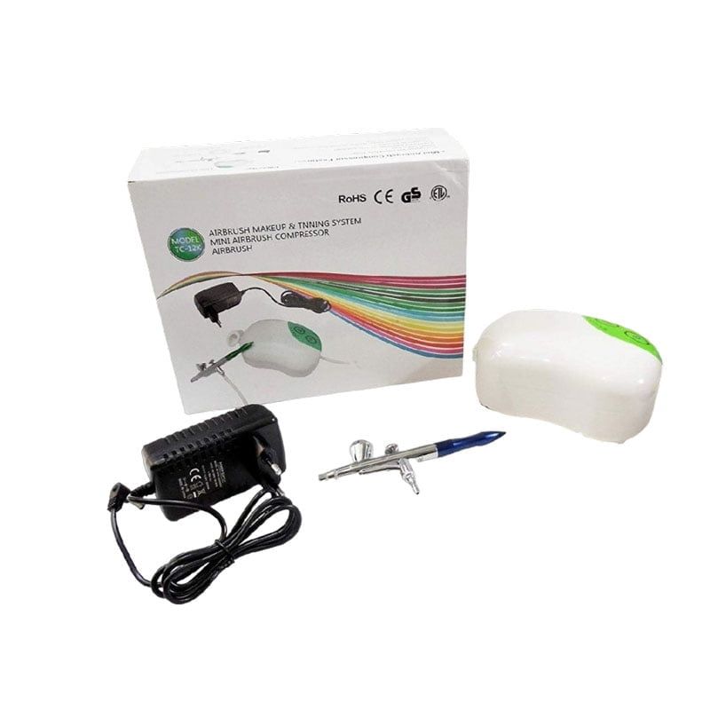 Επαγγελματικός Αερογράφος TC-12K - Mini Airbrush Compressor - Κόκκινο - Μαύρο - Ροζ OEM