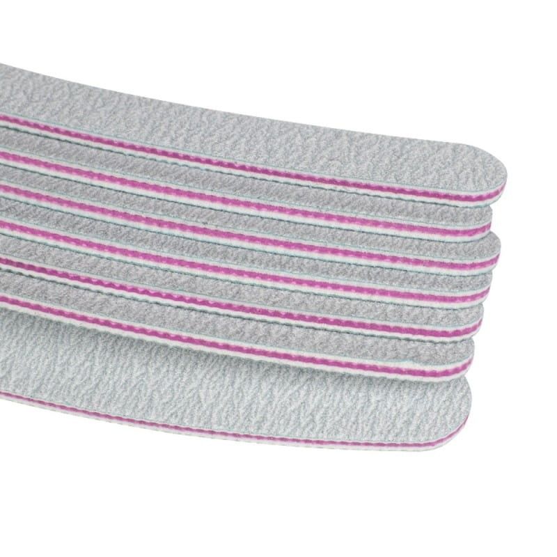 Globalnail Λίμα νυχιών Banana Διπλής Όψης 100/180 25τμχ - Nail File OEM