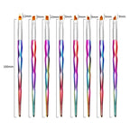 Σετ πινέλα νυχιών Nail Art 8τμχ - 8Pcs Nail Art Brush OEM