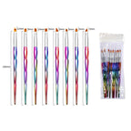 Σετ πινέλα νυχιών Nail Art 8τμχ - 8Pcs Nail Art Brush OEM