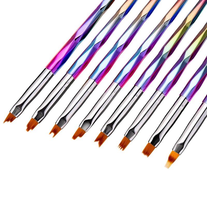 Σετ πινέλα νυχιών Nail Art 8τμχ - 8Pcs Nail Art Brush OEM