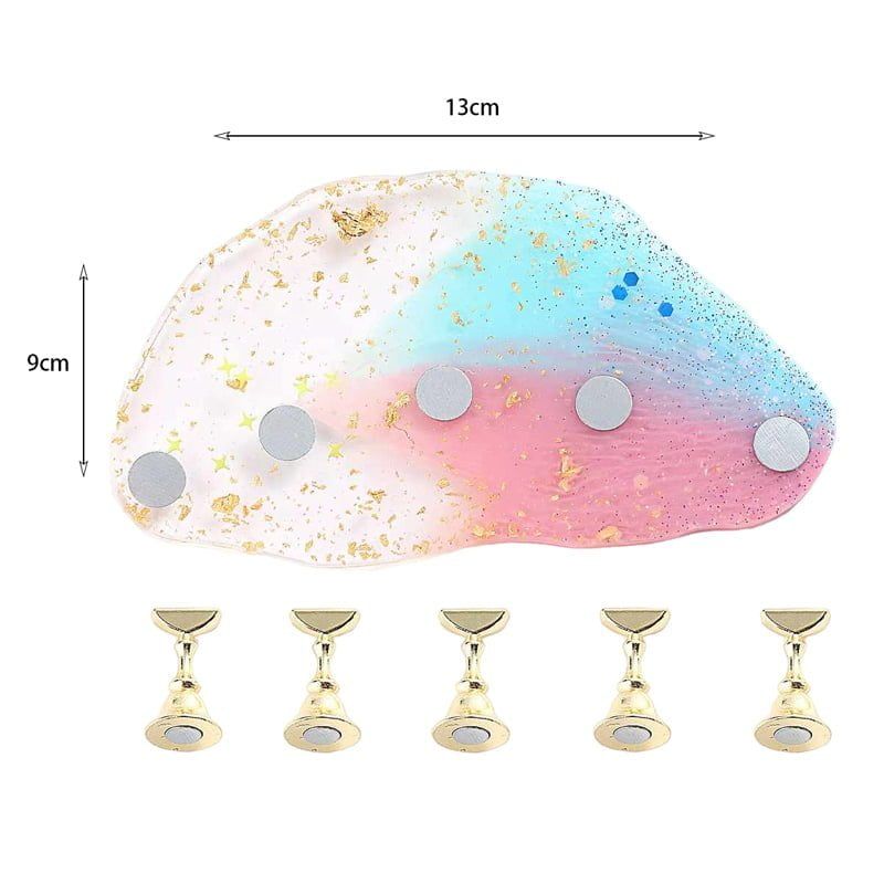 Μαγνητική Βάση Στήριξης για Τιπς Νυχιών - Glitter Powder Gradient Magnetic Nail Stand OEM
