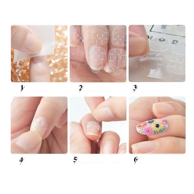 Αυτοκόλλητα Φύλλα Διπλής Όψης Για Tips Νυχιών - Sheets Nail Jelly Glue Manicure Adhesive Paste OEM