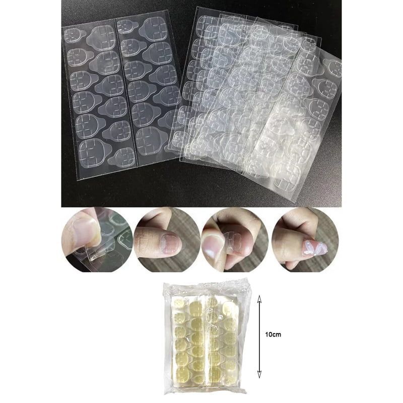 Αυτοκόλλητα Φύλλα Διπλής Όψης Για Tips Νυχιών - Sheets Nail Jelly Glue Manicure Adhesive Paste OEM