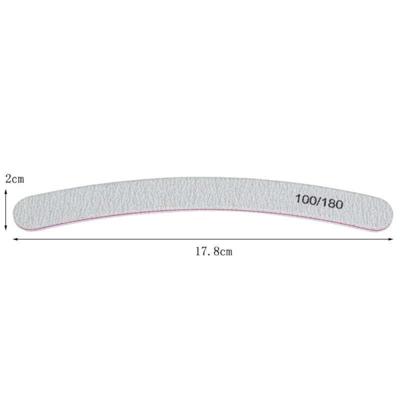 Globalnail Λίμα νυχιών Banana Διπλής Όψης 100/180 50τμχ - Nail File 50pcs OEM