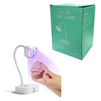 Mini Led Φορητή Λάμπα Πολυμερισμού με Οθόνη & Αισθητήρα 27W LCH-019 - Mini desk LED UV lamp - Λευκό - Ροζ OEM