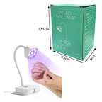 Mini Led Φορητή Λάμπα Πολυμερισμού με Οθόνη & Αισθητήρα 27W LCH-019 - Mini desk LED UV lamp - Λευκό - Ροζ OEM