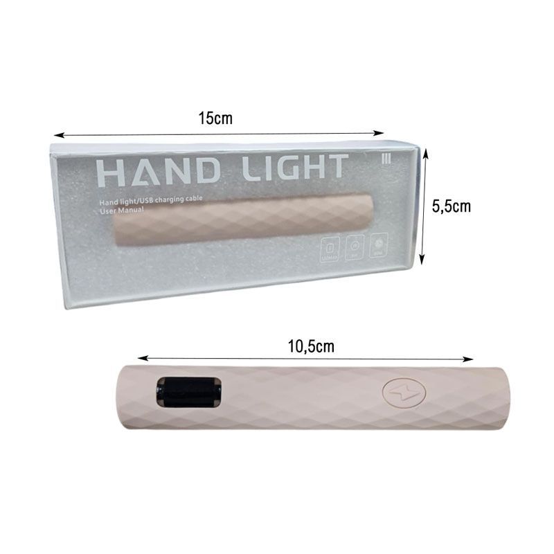 Επαναφορτιζόμενο LED Φως Νυχιών USB Type-C - Hand Light - Λευκό OEM