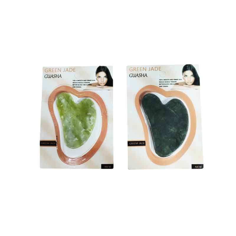 Πέτρα Νεφρίτη για Μασάζ Προσώπου - Green Jade Massage Stone Gua Sha OEM
