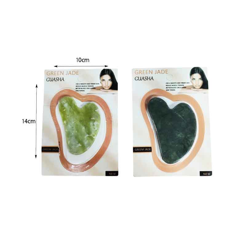 Πέτρα Νεφρίτη για Μασάζ Προσώπου - Green Jade Massage Stone Gua Sha OEM