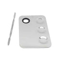 Παλέτα Ανάμειξης Μακιγιάζ Inox με Σπάτουλα - Stainless Steel Makeup Mixing Palette with Spatula OEM