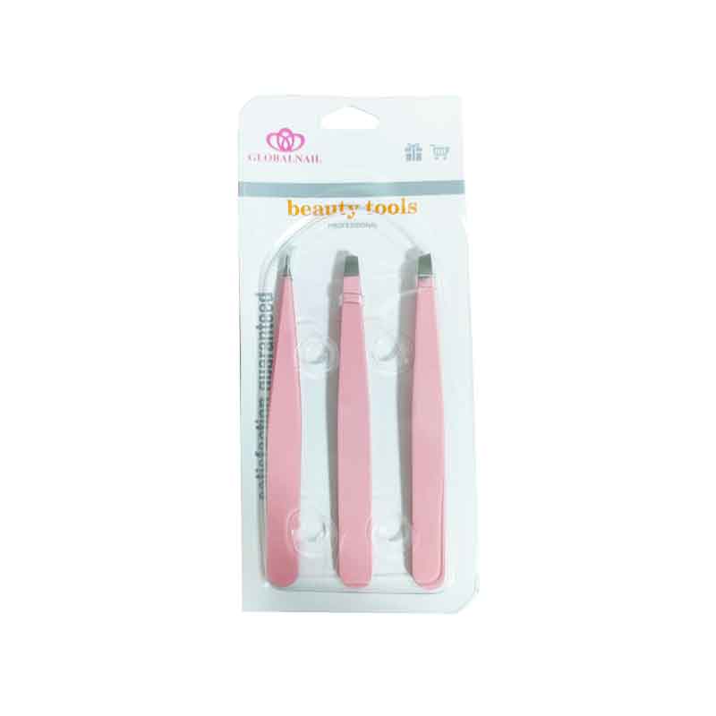 Globalnail Σετ Τσιμπιδάκια Φρυδιών 3 τεμάχια Beauty Tools - Eyebrow Tweezers OEM