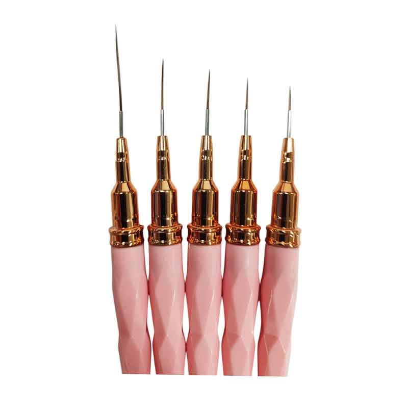 Σετ Πινέλα Nail Art με Λεπτή Μύτη 5 Τεμάχια – Nail Art Brush Set 5pcs OEM