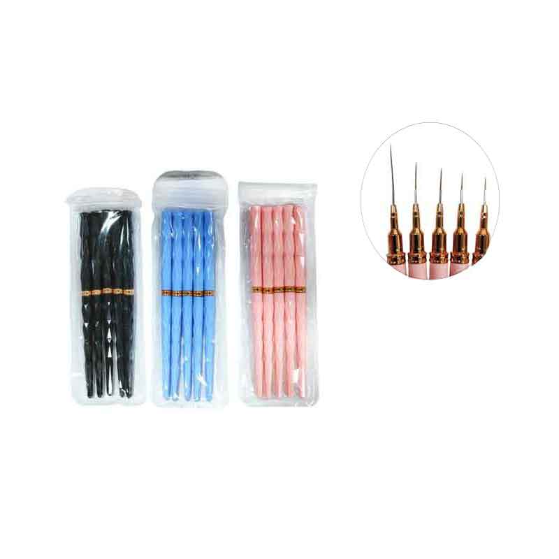 Σετ Πινέλα Nail Art με Λεπτή Μύτη 5 Τεμάχια – Nail Art Brush Set 5pcs OEM