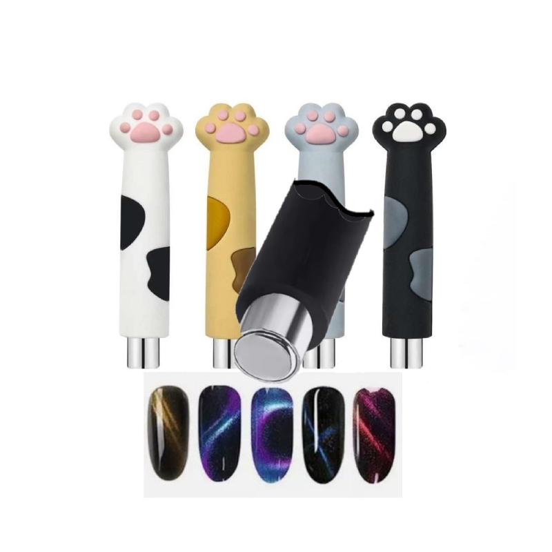Globalnail Μαγνητικό Στυλό Nail Art Cat Eye με Σχέδιο Πατουσάκι - Cat Eye Nail Art Magnetic Pen Paw Design OEM