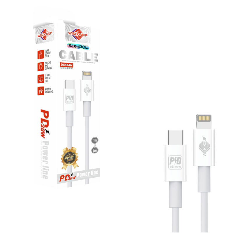 Wisdomup Καλώδιο Φόρτισης Type-C σε Lightning SJX-43CL - Type-C to Lightning Charging Cable OEM
