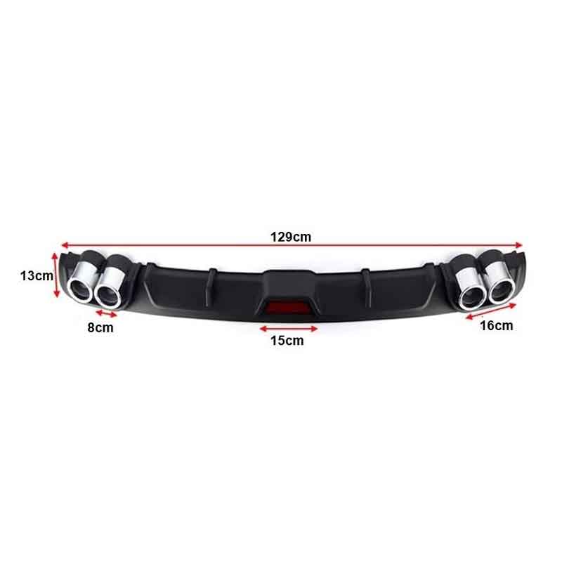 Diffuser Πίσω Προφυλακτήρα Universal Sport Look - Universal Sport Look Rear Bumper Diffuser - Ασημί - Μαύρο - Μπλε OEM