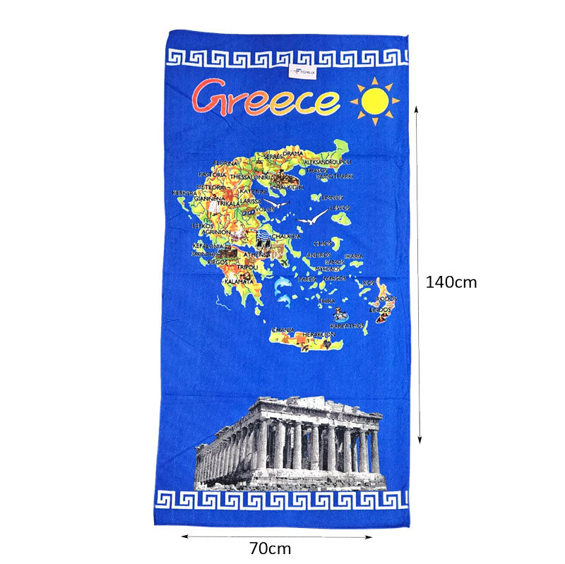 Πετσέτα θαλάσσης Greece 140x70cm - Beach towel Greece OEM
