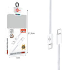 Wisdomup Καλώδιο Φόρτισης και Δεδομένων USB-C σε USB-C 60W SJX-42CC - USB-C to USB-C Fast Charging Data Cable OEM