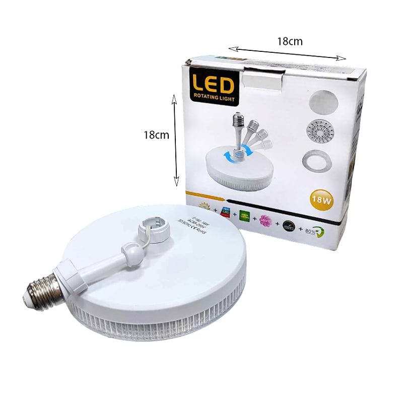 LED φωτιστικό οροφής 18W Φ180 3000Κ Ε27 - LED Rotating Light OEM