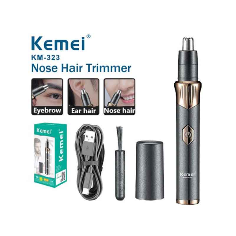 Kemei Κουρευτική Μηχανή Μύτης - Ξυριστική Μηχανή Προσώπου Επαναφορτιζόμενη KM-323 - Professionak Nose Trimmer OEM