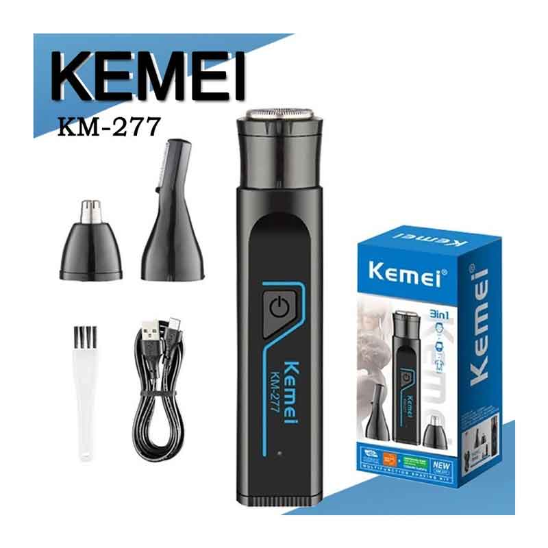 Kemei Ξυριστική Μηχανή Προσώπου Επαναφορτιζόμενη KM-277 - 3in1 Multifunction Shaving Kit KM-277 OEM
