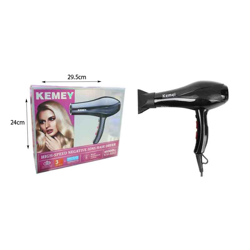 Kemey Πιστολάκι μαλλιών 1000W KM-8892 - Hair dryer - Μωβ - Χρυσό OEM