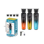 Kemei Κουρευτική Μηχανή Επαναφορτιζόμενη με LED Οθόνη KM-1358 - Kemei KM-1358 Rechargeable Hair Clipper with LED Display - Μπλε Kemei