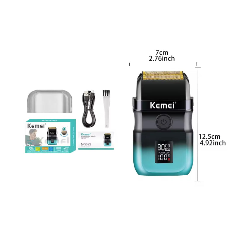 Kemei Ξυριστική Μηχανή Foil Επαναφορτιζόμενη με LED Οθόνη KM-T420 - Rechargeable Foil Shaver with LED Display Kemei