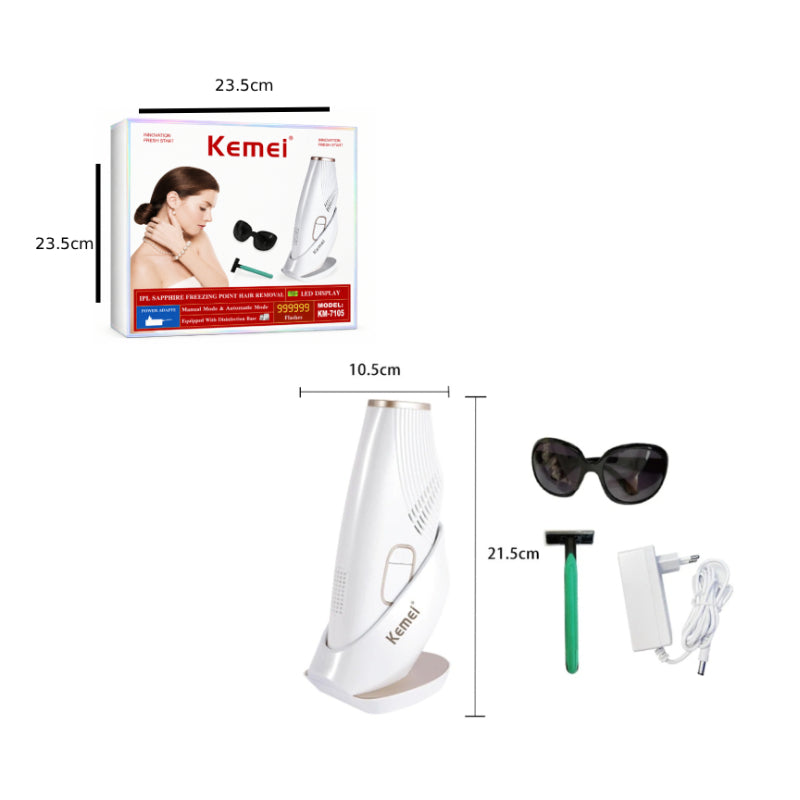 Συσκευή Αποτρίχωσης IPL Kemei KM-7105 με Τεχνολογία Sapphire Cooling - Kemei KM-7105 IPL Hair Removal Device with Sapphire Cooling OEM