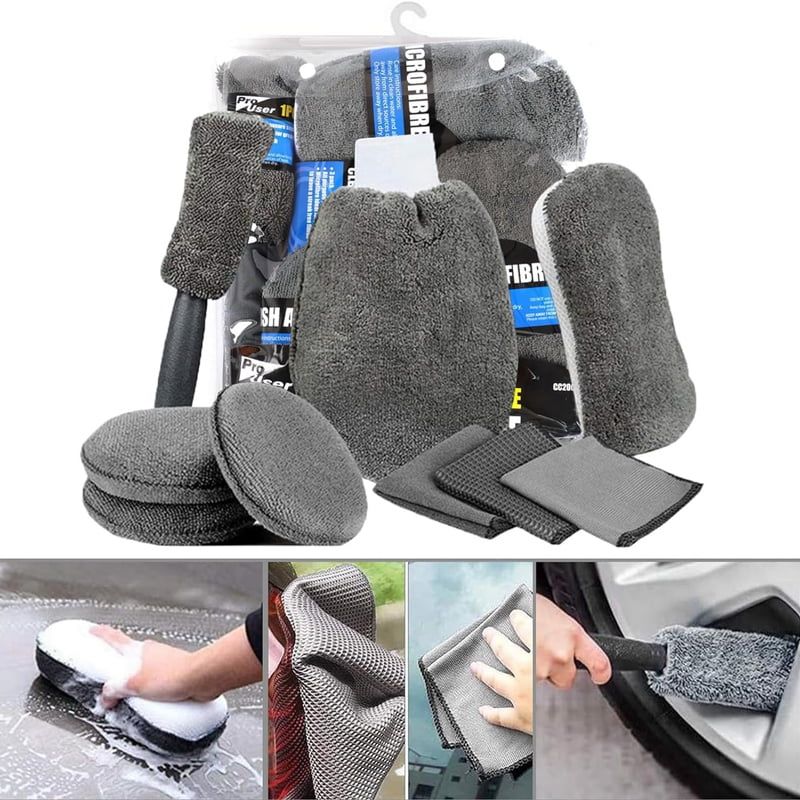 Σετ Καθαρισμού Αυτοκινήτου Microfiber 9τμχ - Pro User Car Cleaning Kit OEM