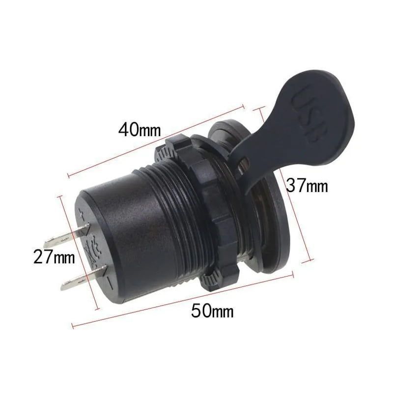 Φορτιστής Αυτοκινήτου USB Βολτόμετρο 5V 4.8A A103 - Car USB Charger OEM