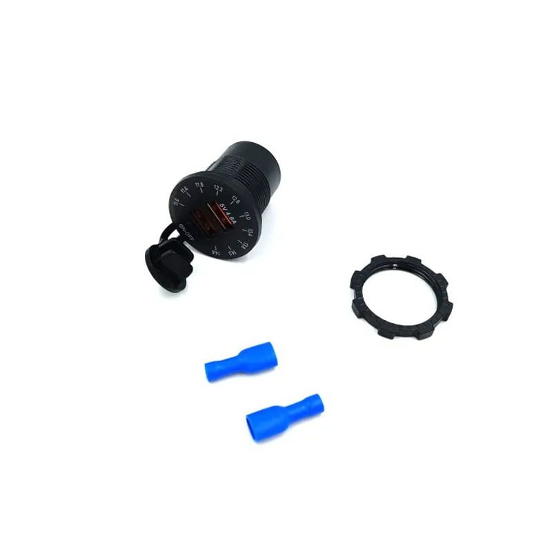 Φορτιστής Αυτοκινήτου USB Βολτόμετρο 5V 4.8A A103 - Car USB Charger OEM