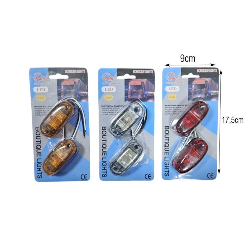 Φώτα όγκου 2τμχ 9-30V - Boutique lights truck lamp - Κόκκινο OEM