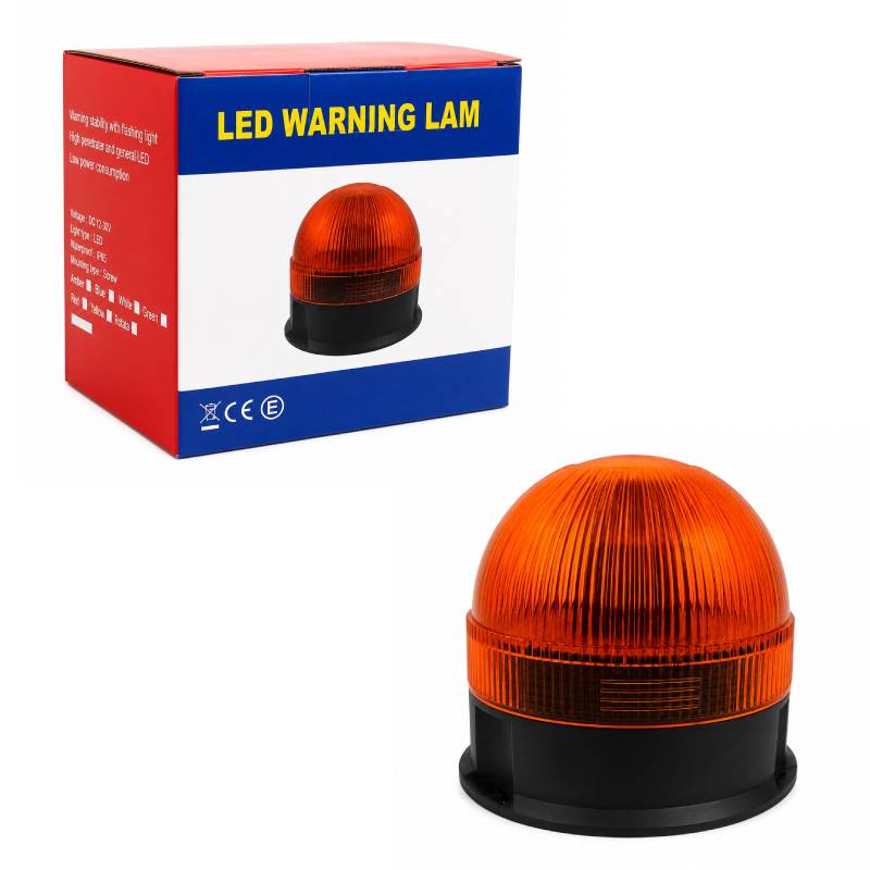 Προειδοποιητικός Φάρος LED Πορτοκαλί  – Amber LED Warning Beacon - Κίτρινο - Κόκκινο