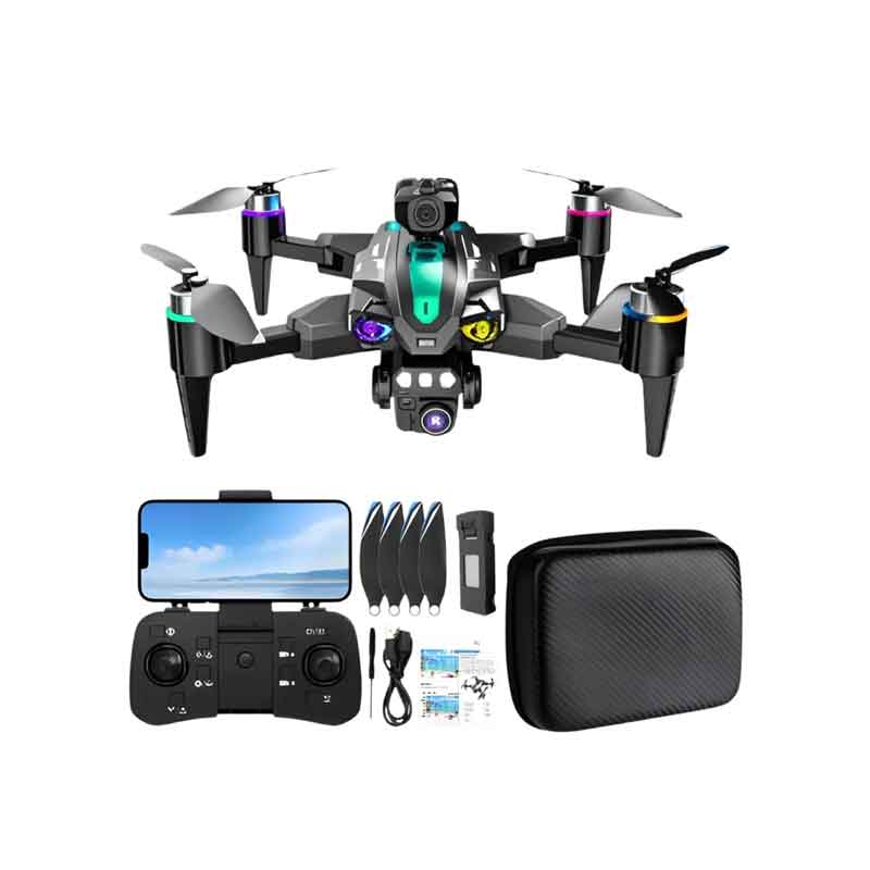 Andowl Drone 4K Ultra HD Με Κάμερα, RGB Φωτισμό Και Χειριστήριο Μαύρο SKY-769 - Drone HD Camera 4K ANDOWL