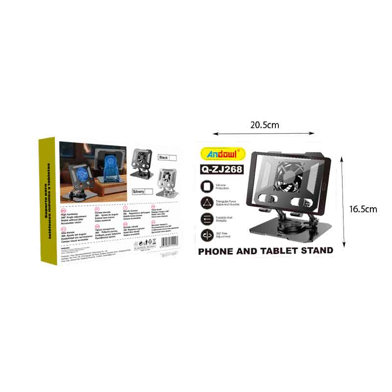 Andowl Βάση Στήριξης για Laptop με 1 Ανεμιστήρα Q-ZJ268 - Phone And Table Stand ANDOWL